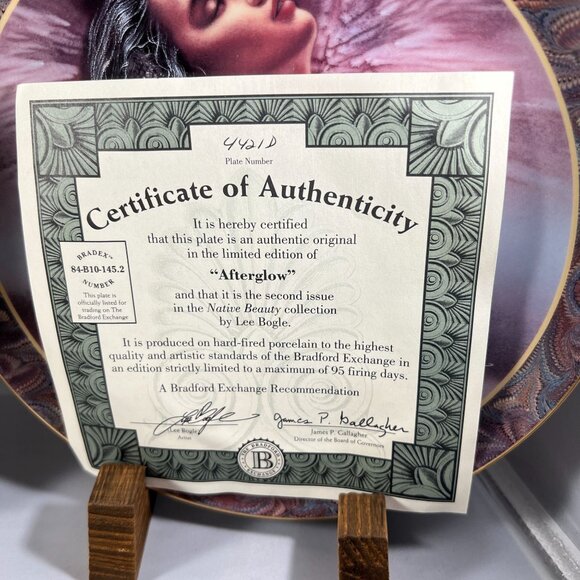 Set of 4 Plates Bradford Exchange - Native Beauty - Native American Inspired - W - Picture 8 of 10